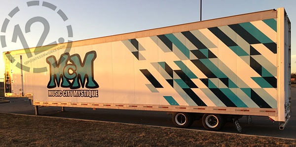 The completed advertising wrap for McM. 12-Point SignWorks - Franklin TN