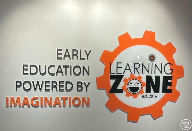 branded signage for learning zone child care