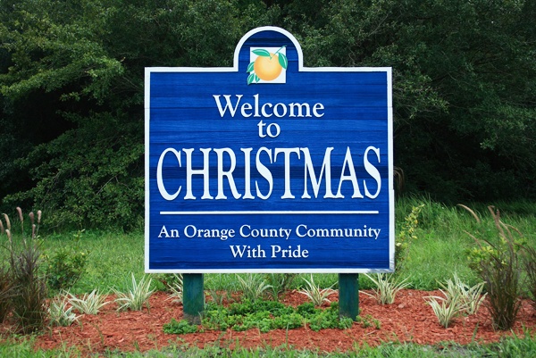 Welcome sign for Christmas, FL. 12-Point SignWorks