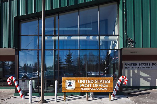 The US Post Office in North Pole, Alaska. 12-Point SignWorks