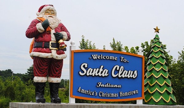 Welcome to Santa Claus, Indiana sign and display. 12-Point SignWorks