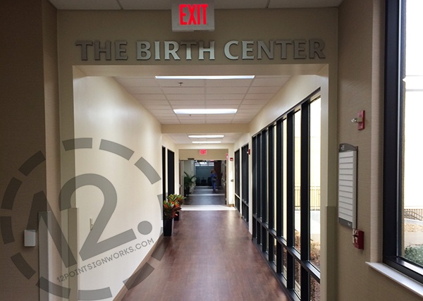 The new dimensional letters for The Birth Center at TriStar Hendersonville Medical Center. 12-Point SignWorks