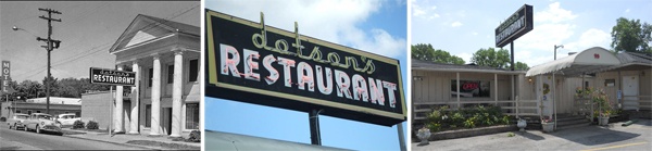 Images of the iconic Dotson's Restaurant sign through the years. 12-Point SignWorks
