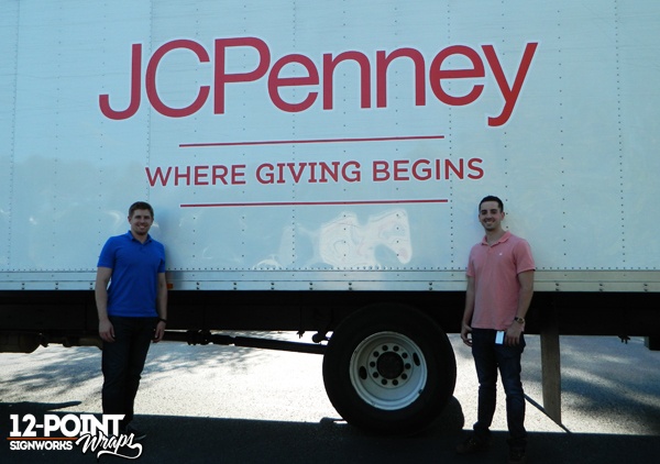 The completed box truck just before it left our shop, heading to be in the JCPenney video series. 12-Point SignWorks