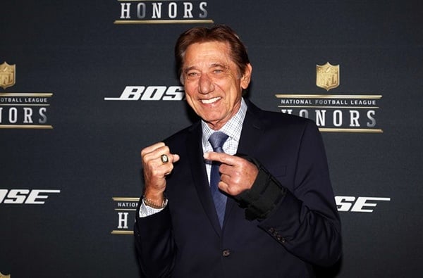 Joe Namath and the backdrop for the 2016 NFL Honors. 12-Point SignWorks