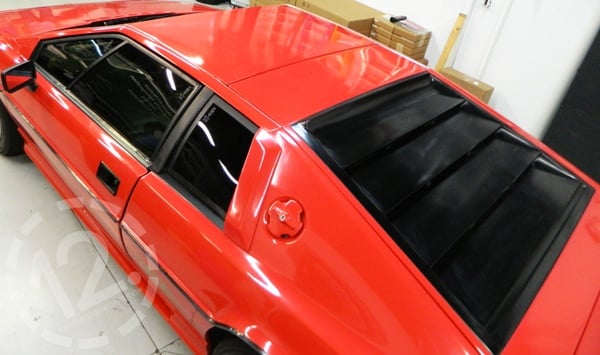 Another view of the 1984 Lotus Esprit in our 12-Point SignWorks shop in Franklin, TN.