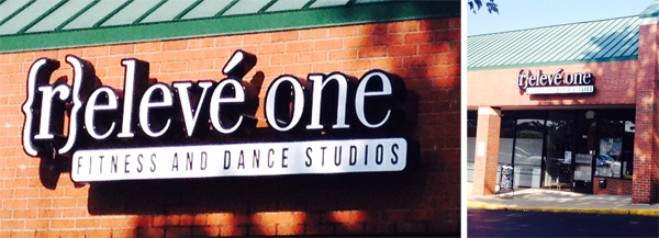Releve One Fitness and Dance Studios exterior channel letter sign located in Franklin, TN. 12-Point SignWorks