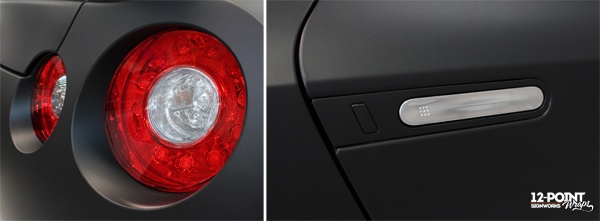 A close-up of the detail around the handle and taillights. 12-Point SignWorks